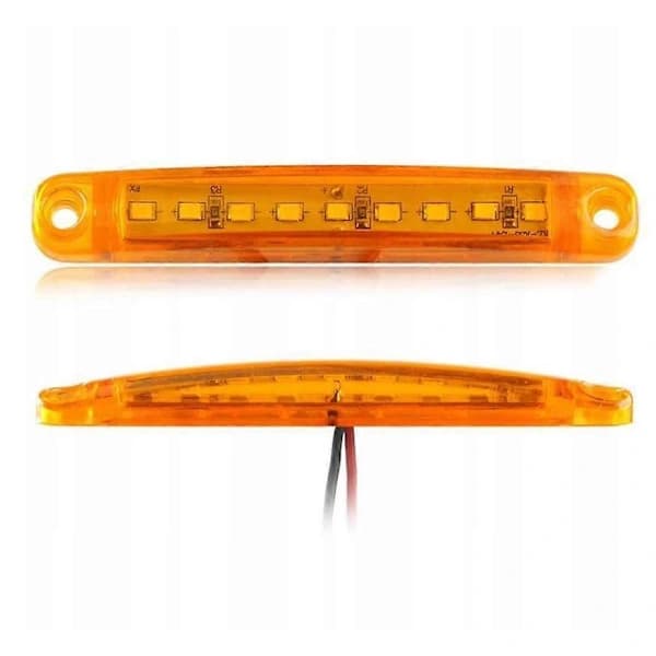 10 stk. Positionslys 9 LED 12v 24v Orange orange
