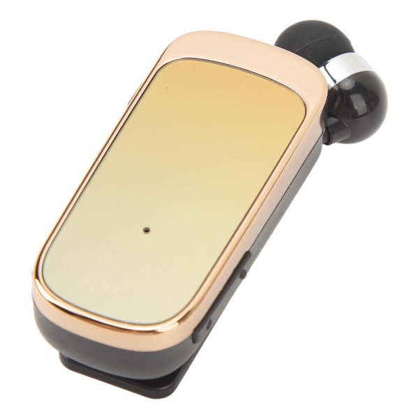 Infällbara trådlösa hörlurar Bluetooth5.2 hörlurar Clip On Earpiece Bekvämt headset för utomhussport körning Lutning Gul