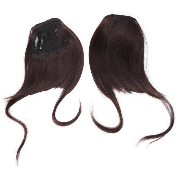 Sporløs hårforlengelse parykk Frynser Clip On False Bangs Jenter Fake Blunt Bangs Hair Piece 02#
