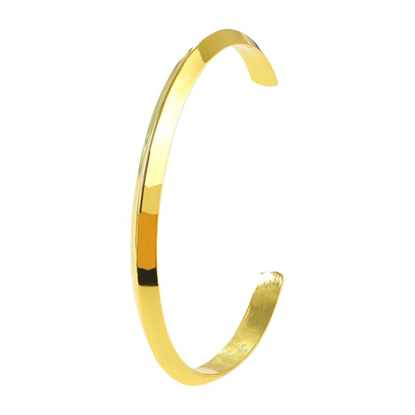 Fasjonable kvinner jenter armbånd med C-formet åpning Justerbare armbånd smykker (gull)