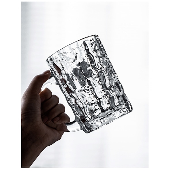 Ølglass, glassmugger med håndtak, store ølglass for frysing, ølkrus drikkeglass, pubdrikkemugger