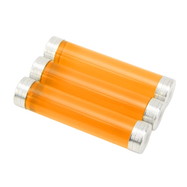 Novelty Spin Pen 3 Seksjoner Akryl Magnet Fidget Rolling Finger Roterende Penn med Lærveske Oransje