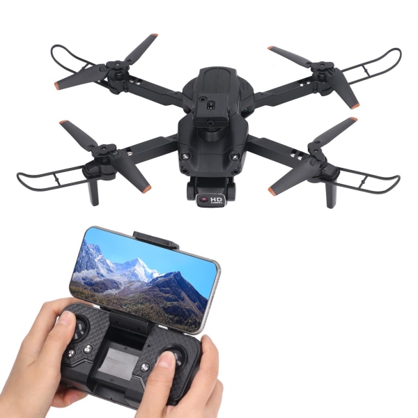 RC Drone med 4K HD dubbla kameror 5-sidigt hinder Undvikande Fällbar RC Quadcopter för barn över 14 2 batteri