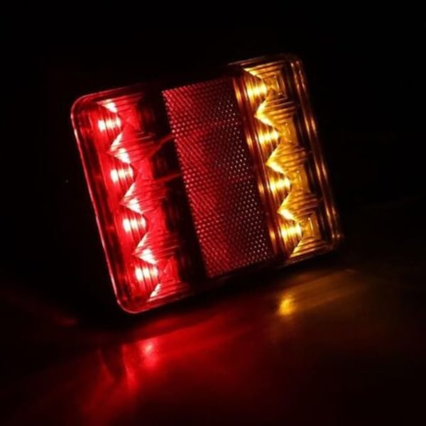 Belysning och reflexer för släpvagn, 2 stycken 12 V LED Bakljus, Multifunktionella bakljus för traktor lastbil släpvagn--.pa