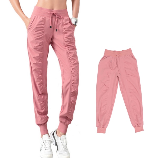Casual collegehousut Naisten Muodikkaat urheilu- fitness taskulla ulkoiluun Pink S