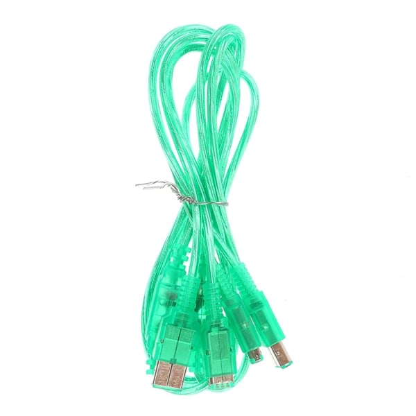 1,5 m 2 spiller Game Link Connect-kabel til GBC GBP GB Spelkonsollänksladd Transparent- Green-line spiltilbehør