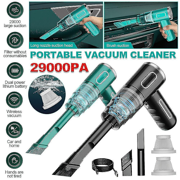 29000pa Tehokas Auton Imuri Märkä/Kuiva Langaton Vahva Imu Käsikäyttöinen N3-Xin 29000PA-Black