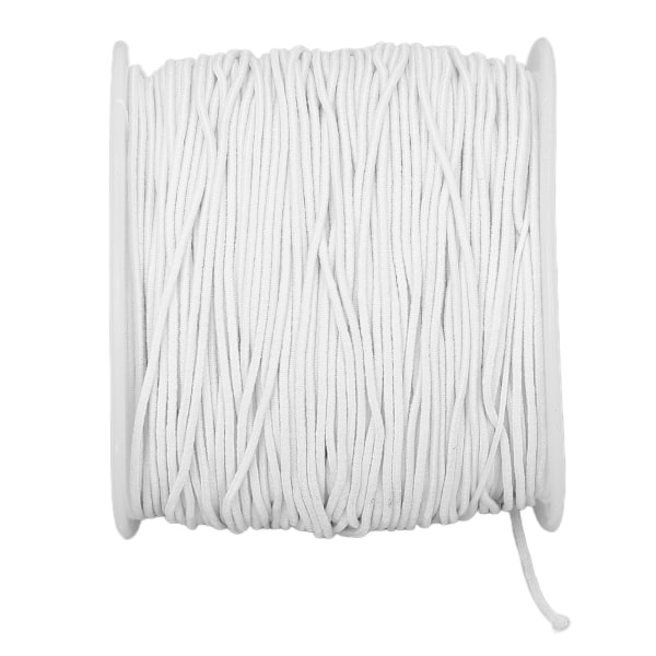 Elastisk tråd Polyesterstreng DIY smykker halskæde Armbånd Reb Håndværkstilbehør Hvid 100m