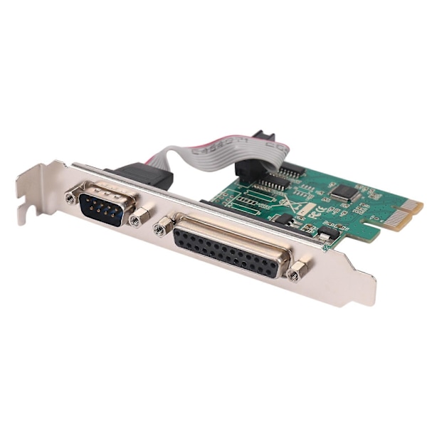 RS232 -232 Seriell Port COM & DB25 Skrivare Parallellport till PCI-E PCI Express Kort Adapter Converter.pa