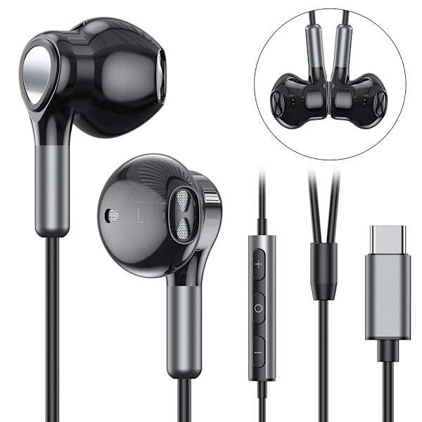 USB C-hörlurar för Samsung Galaxy S22 Ultra S21 FE S20 A53