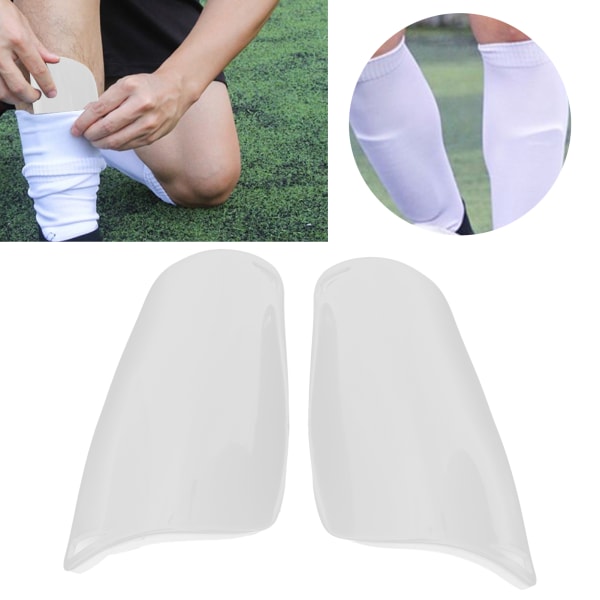 Professionel fodbold skinnebensbeskyttere EVA Calf Protective Guard Holdbare skinnebensbeskyttere til ungdom Voksen LHvid