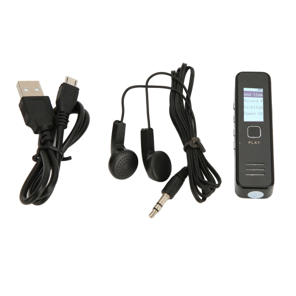Digital röstinspelare Bärbar Mini HD Brusreducering Långdistans MP3-uppspelningsinspelningsenhet
