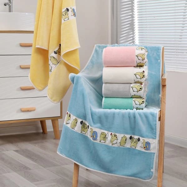 Högdensitetshandduk med katjonisk korallfleece, badhandduk