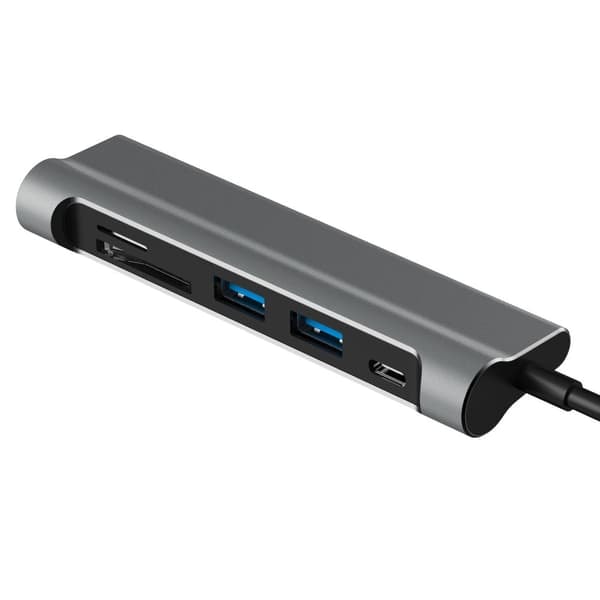 SERO 2xUSB3.0, SD+TF-korttipaikka, Type-C - HDMI, PD—pa