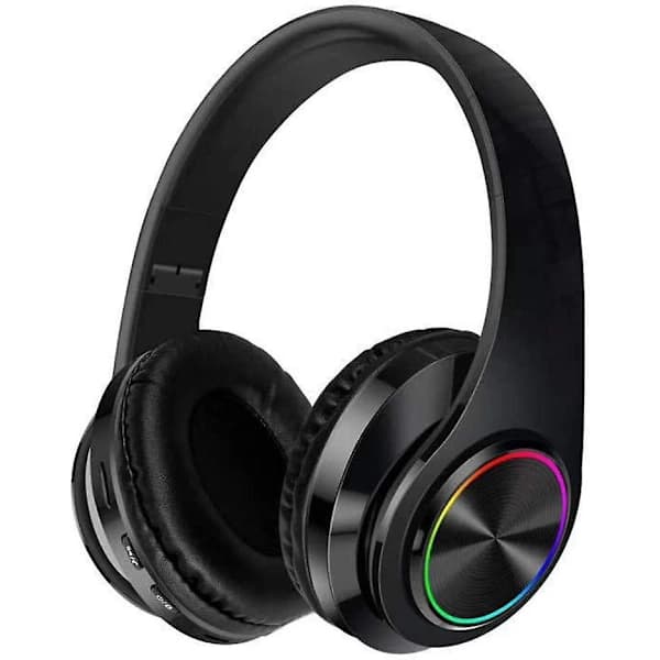 Lysende Bluetooth-headset, Aktiv Støjreduktion Trådløst Foldbart Subwoofer-headset