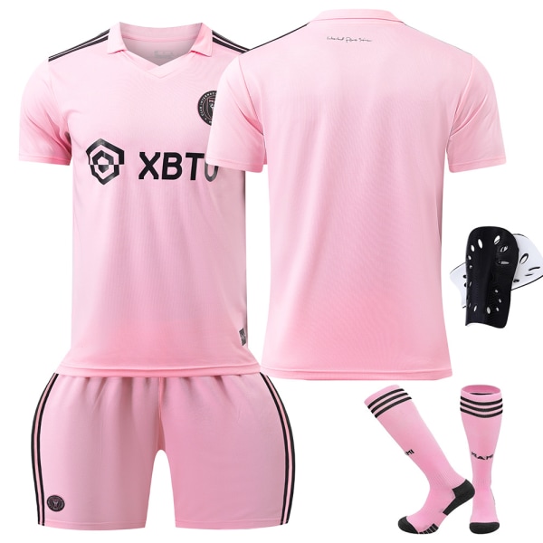 2324 Miami Jersey nr. 10 Messi Major League Soccer Uniform Hjemme- og udebanesæt i pink med sokker