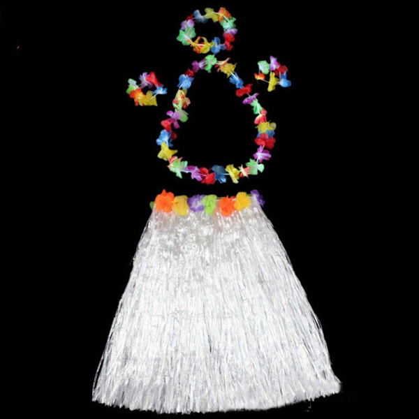 5 st/ set Hawaii Fancy Dress Gräskjol VIT