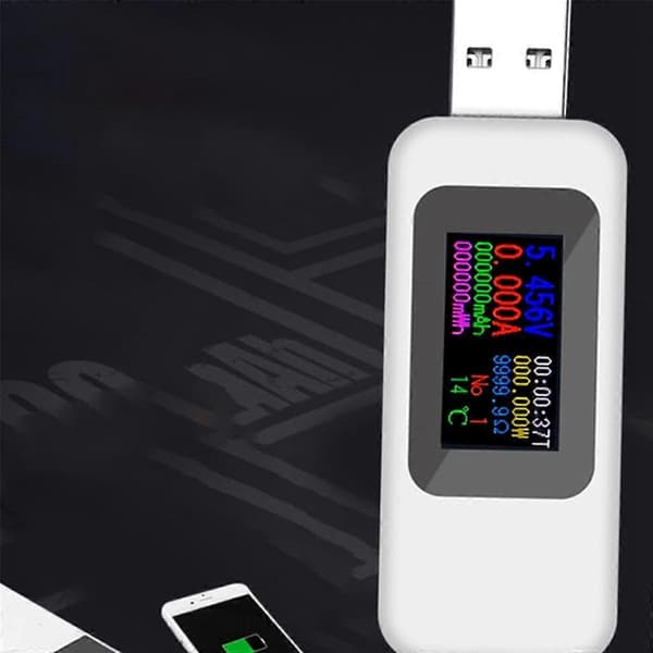 2 stk. USB-tester USB-spændingsmåler USB-spændingstester USB-oplader-tester USB-strømmåler Tester.pa