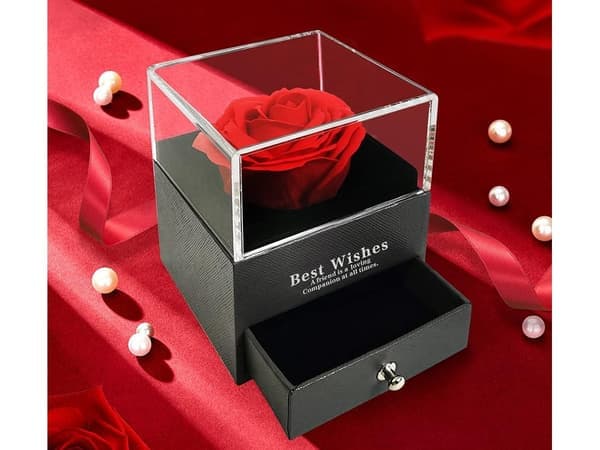 Smyckeskrin / Presentask – Låda med Ros—pa