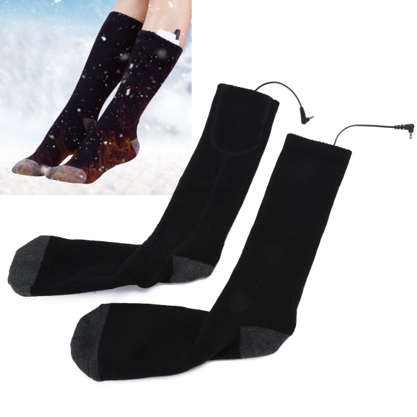 1 par opvarmede sokker udendørs sport Varme elektriske termiske batteridrevne sokker til vinter