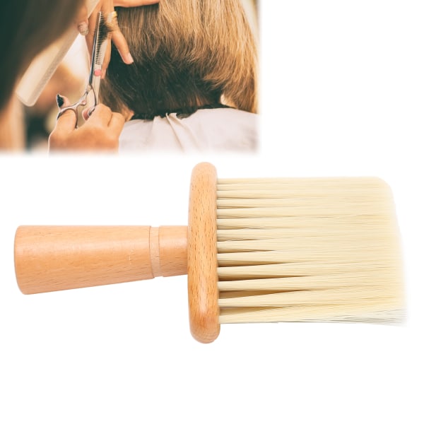 Barber Hair Skjegg Skjærebørste Profesjonell ansiktsrengjøring Hårbørste Hals Duster BrushBeige