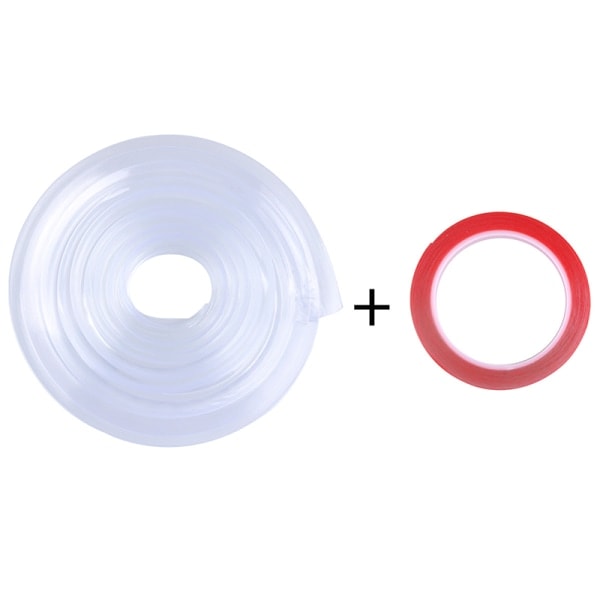 1M Blød Transparent PVC Bordkant Møbelbeskyttelse Hjørnebeskyttelse B Klar 1M