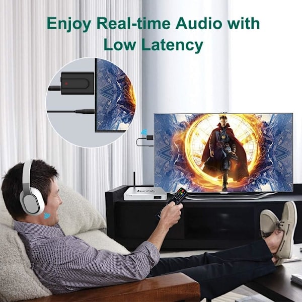 Bluetooth-sovitin televisiolle, Bluetooth 5.0 lähetin/vastaanotin 2-in-1