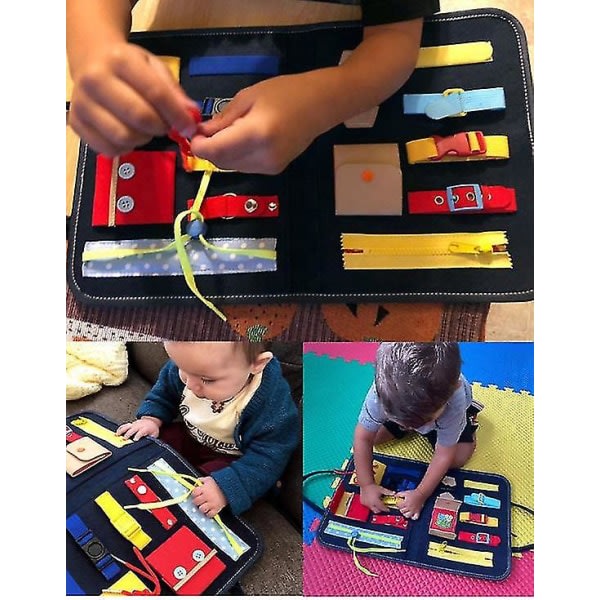 Barns filt Learning Board Early Education Pedagogiska leksaker STIL 7