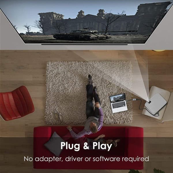Choetech Hub, USB Type C till HDMI, 4K 60Hz, grå—pa