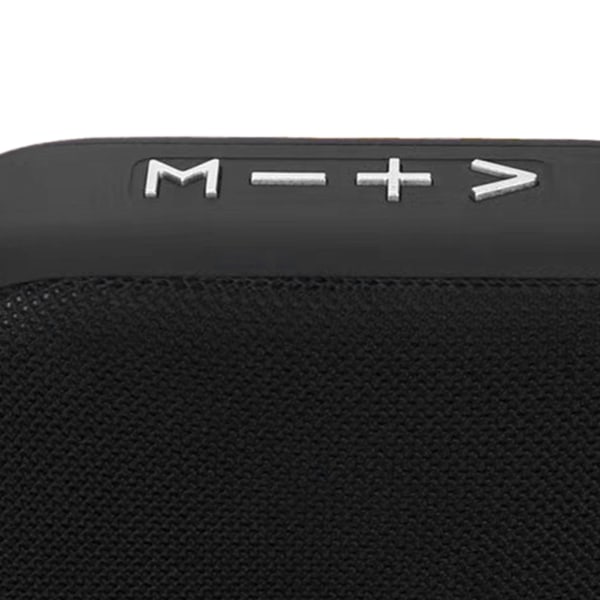 Mini Bluetooth högtalare Stereo Subwoofer Support Minneskort Bärbar trådlös högtalare med handrem Svart