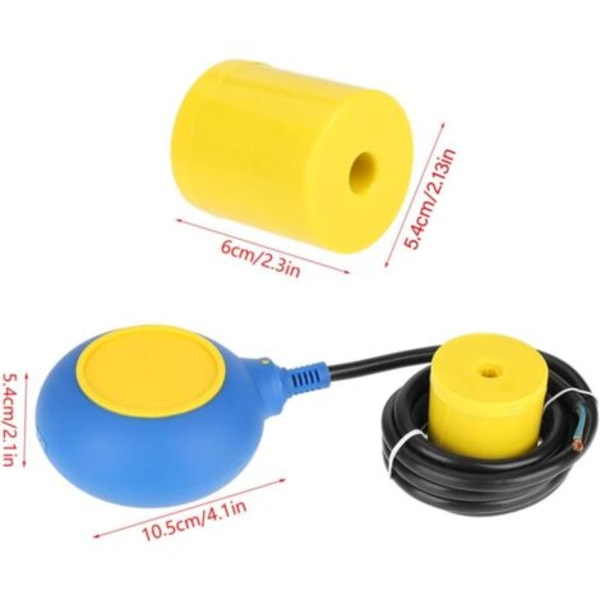 Vätskenivåsensorer Flottörbrytare Vätskenivåregulator Vattennivåsensor Kontaktbrytare 220V 16A 2m/78,7 Tum.pa