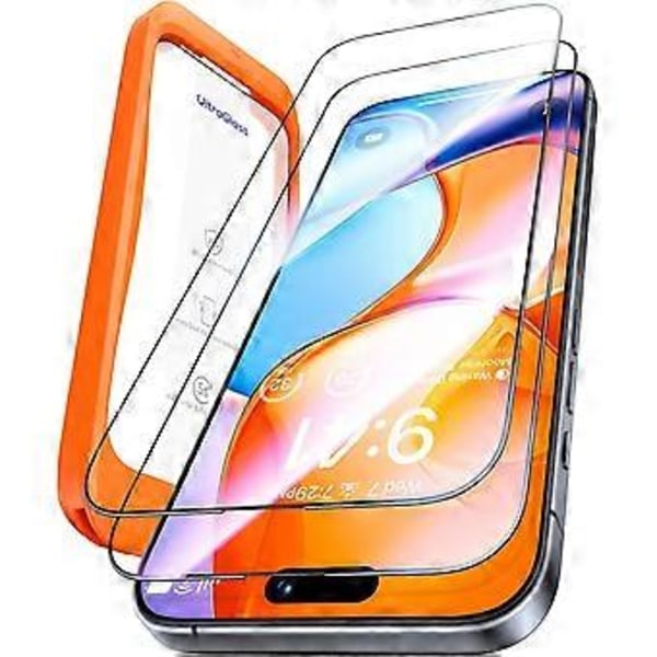 UltraGlass Unbreak Top 9H+ Glas för iPhone 16plus Skärmskydd 6.7\" Skärmskydd Härdat Glas [Längst Hållbarhet] Full Täckning 2-pack