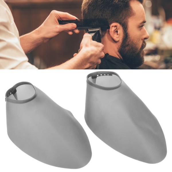 Silikonelastisk hårklipp Sko-trekk Vaskbart støvtett skobeskytter for frisørsvart