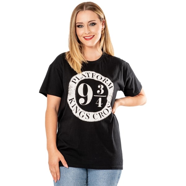 Harry Potter Unisex Adult Kings Cross Platform 9 3/4 T-shirt S Sort S