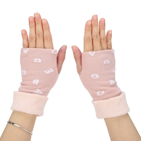 Fingerløse handsker Strikkede varme fingerløse handskevarmere med hul til tommelfinger til ridning