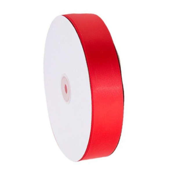 Gaveindpakningsbånd 91 m længde rødt polyesterbåndsrulle til husholdningskagebutikker Gavebutikker