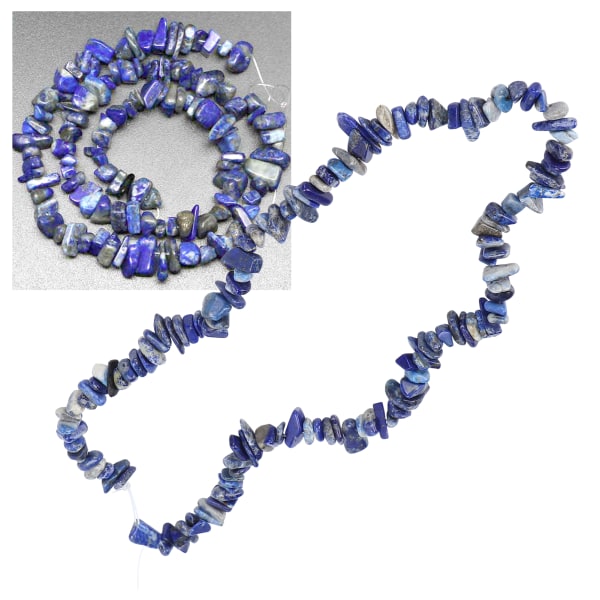 Simple smykker DIY uregelmæssige perler Unikke perler Chip vedhæng tilbehør til ring armbåndLazurite
