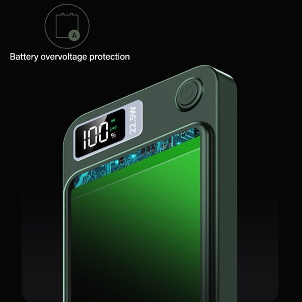 Trådlös Powerbank Externt extra batteripaket GRÖN grön green