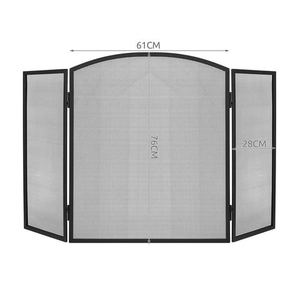 Spark Guard for Fireplace - Foldable Fireplace Screen—pa