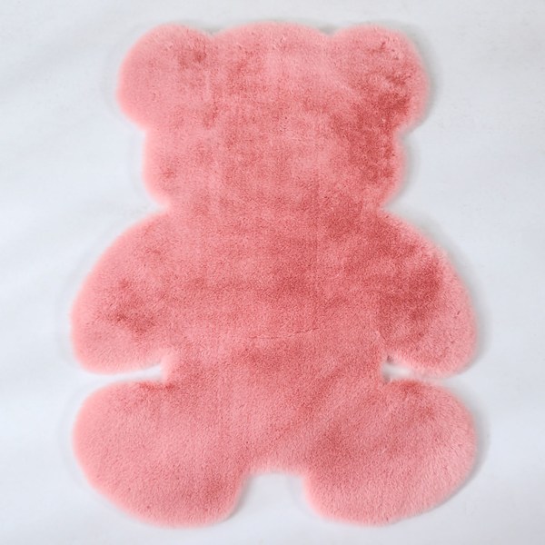 Sarjakuva karhumatto Eläimet Muoto Yksinkertainen Söpö Tyyli Pehmeä Mukava Polyesterikuitu Lasten matto makuuhuoneeseen Pinkki karhu 90cmx120cm