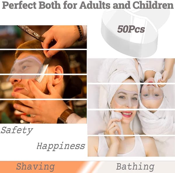 Duschansiktsskydd, 50 stycken, transparenta, ögonskydd efter kataraktoperation, för microblading