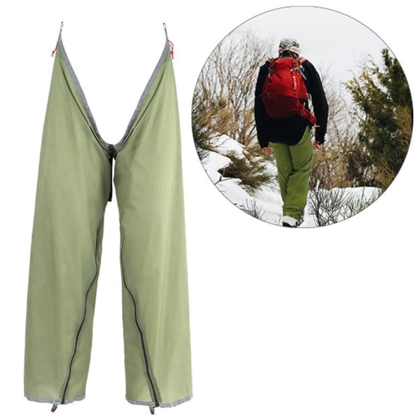 Regnbukse Vanntett sideglidelås Lett justerbar regntette bukse for fotturer utendørs bruk Grønn