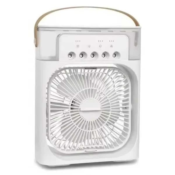 Portable Air Conditioner Fan - 3 in 1 Evaporative Air Cooler Humidifier Personal Air Conditioner with 7 Colors LED Light, Mini Desktop Cooling Fan USB Powered Small Air Conditioner Fan for Room Office