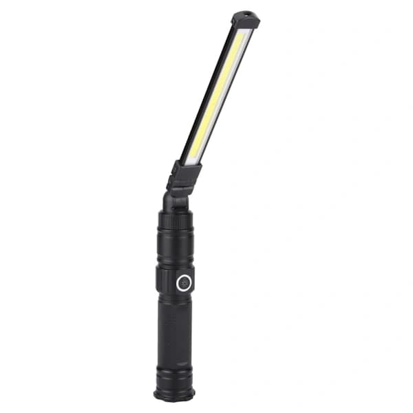 USB-genopladelig LED-arbejdslampe i aluminiumslegering med stærk magnet og foldbart design