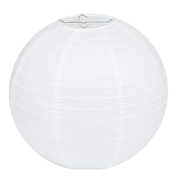 5 stk hvite papirlykter  Hvite runde papirlykter lampeskjerm (15cm)