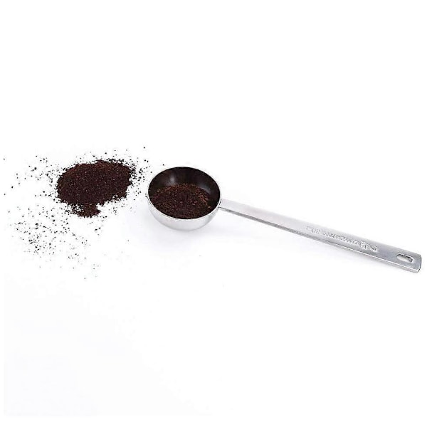 Kaffemåleske i rustfrit stål, 2 spiseskefulde måleske, 30 ml metal langskaftet sp.pa