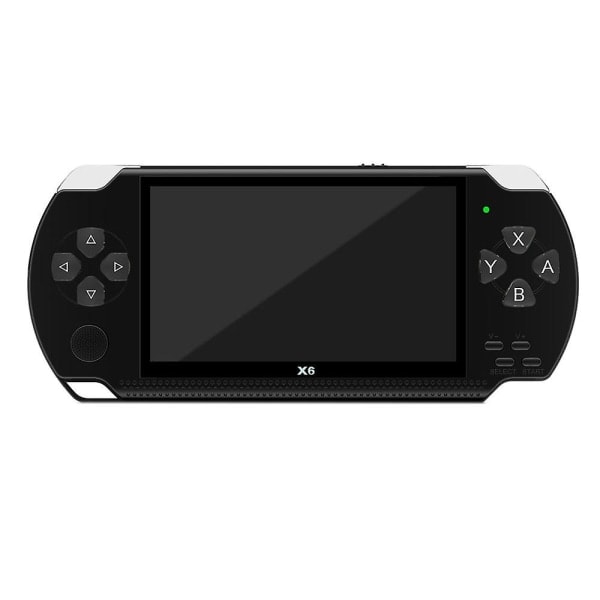 X6 4,3 tuuman käsikonsoli 10 000 peliä 32-bittinen 8 Gt, tukee PSP-pelejä/videoita/e-kirjoja (musta)