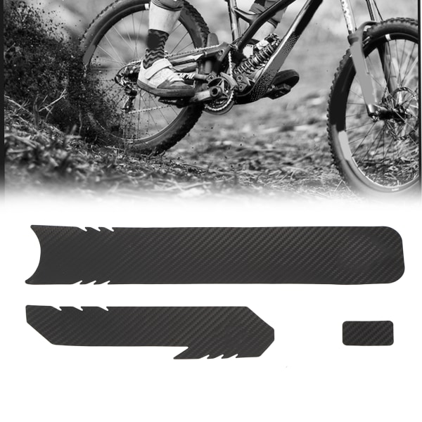 Cykelramme beskyttelsestape Syntetisk læder forgaffel Øvre nederste rør Ridsefriktionsbestandige Beskyttende klistermærker Carbon Fiber Style