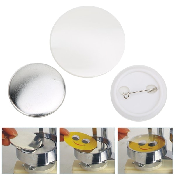 Paris_100 set 37 mm märkesnåls knappdelar Märkestillbehör Material för DIY-hantverk