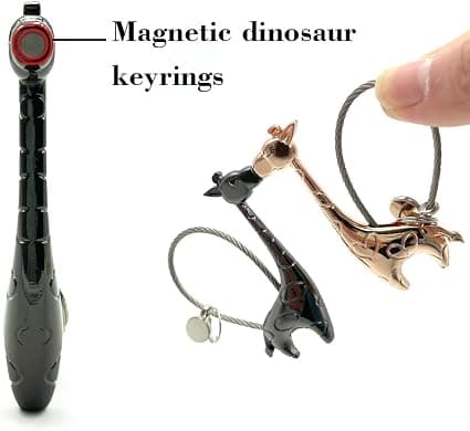 2 st Par Nyckelringar, Söta Giraff Nyckelringar Magnetisk Kärlek